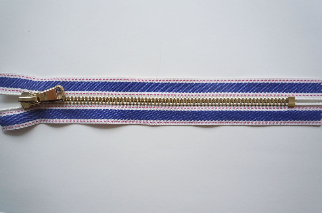 #15 Canvas zipper , Metal Teeth Zipper with Golden & Silver Pull zipper bag